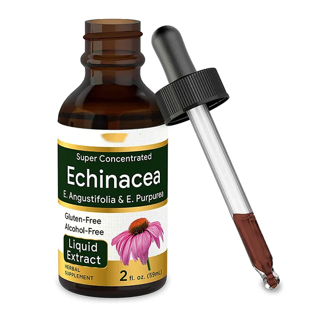 Echinacea Liquid Extract 2 Floz Super Concentrated Drops Rượu Miễn Phí Ăn Chay Không Biến Đổi Gen Và Không Chứa Gluten