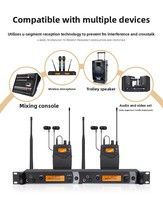 Système de monitoring intra-auriculaire individuel BHA IEM2050 sans fil UHF pour scène, moniteur de groupe, usine avec 12 ans d'expérience OEM ODM CE FCC