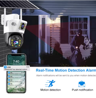 Wireless Outdoor Solar-Powered 3MP CCTV Security Camera System with Wi-Fi or 4G SIM Card IP66 Waterproof for Outdoor Security