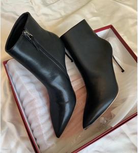 Femmes classique <span class=keywords><strong>noir</strong></span> bottines talons hauts imperméable automne hiver chaussures en cuir Simple Western <span class=keywords><strong>Chelsea</strong></span> Design <span class=keywords><strong>daim</strong></span> caoutchouc - Product Image 6