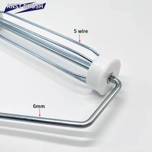 <span class=keywords><strong>Rodillo</strong></span> de Pintura con Marco de Alambre ANST de 7, 9 y 10 Pulgadas, 5 Alambres, Varilla de 6 mm de Diámetro, Acero Inoxidable Galvanizado, Industrial, DIY, OEM, Personalizado - Product Image 2