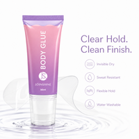 Colle adhésive corporelle en roll-on 30ml 50ml, emballage personnalisé, support marque privée