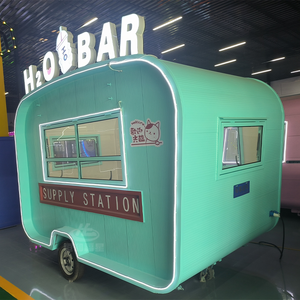 Carrito de Comida Moderno Color Verde <span class=keywords><strong>Menta</strong></span> |   Barra de Bebidas Estilo Cafetería, Perfecta para Cafés, Eventos y Venta Ambulante, Tienda Móvil de Postres - Product Image 2