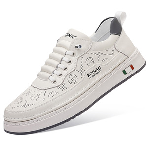 รองเท้าผ้าใบหนังระบายอากาศสำหรับผู้ชายของโคอินากพื้นรองเท้ายางส้นเตี้ยรองเท้าลำลองสำหรับสวมใส่เพื่อการพักผ่อน - Product Image 5