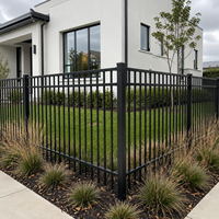 Clôture en aluminium sur mesure facile à installer, directement de l'usine, pré-percée, sans soudure, revêtement en poudre, clôture de sécurité pour jardin en alliage
