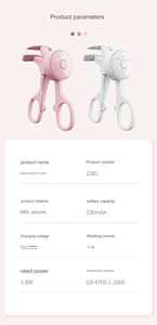 Rizador de pestañas eléctrico, peine calentado, Permanente de Pestañas de larga duración, rizos térmicos, rizador de pestañas, herramientas de maquillaje portátiles - Product Image 6