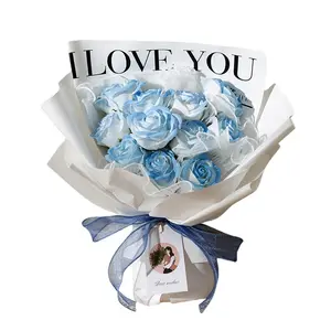 2024 Ideal Item Mother's Day Valentine's Gifts Day Gift Artificial Flower Bouquet Soap Flowers