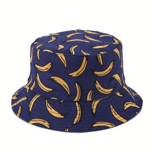 Chapeau Bob Imprimé Banane Protection UV Réversible pour l'Été Chapeaux <span class=keywords><strong>de</strong></span> Plage Amusants à Motifs Fruités pour Femmes et Hommes - Product Image 5
