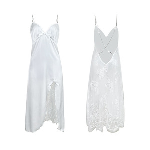 Camisón Sexy con Tirantes, para Invierno, Térmico, Suave, Elástico, Agradable al Tacto, de Tela Lisa, Elegante y Dulce, Ropa de Dormir para el Hogar - Product Image 5