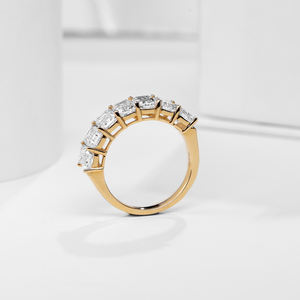 Cincin Ulang Tahun Berlian Buatan Laboratorium Bersertifikat CVD HPHT Emas Padat 9k/10k/14k/18k FuRunZe Custom - Product Image 4