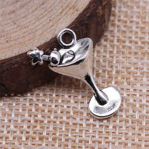 Tige de mélangeur <span class=keywords><strong>Martini</strong></span> en alliage d'argent antique, motif étoile, 20x12mm, pour barman et tirette de fermeture éclair - Product Image 2