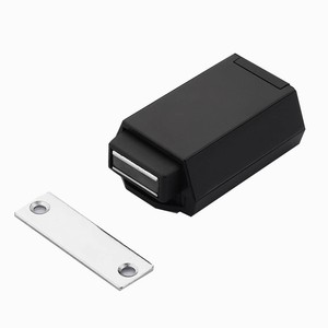Yadingdi Hidden Door <b>Rebound</b> Device Heavy Duty Magnetic Push Button Cabinet Door Closer ABS Material Black White - Product Image 2
