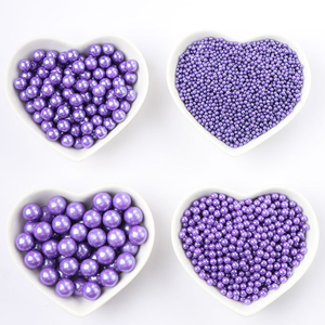 Chispas de Azúcar Púrpura Brillantes con Perlas para Pasteles, Galletas, Macarons, Golosinas, Decoración de Postres para Bodas, Cumpleaños y Festividades - Product Image 2