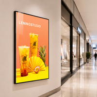 Panneau publicitaire LED mural ultra-fin personnalisé avec boîte à lumière rétractable pour centre commercial