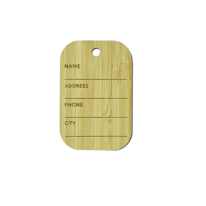 Eco-friendly Bamboo Luggage Tags Travel Tags-Reusable Customizable Modern Designs Digital Printing Custom Promotional Bookmarks