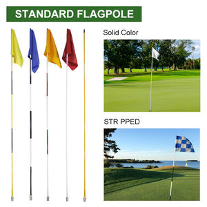 Set tiang bendera Golf dan cangkir, alat bantu latihan Golf hijau, tongkat bendera dapat dilepas - Product Image 6