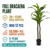 Plante de maïs artificielle réaliste Dracaena Fragrans, aspect naturel, feuillage multi-tiges avec pot, pour aménagement paysager de bureau et hall d'entrée