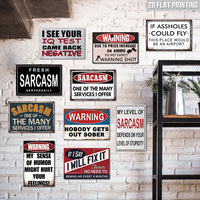 Juego de 10 Letreros Metálicos de Metal, Placas de Pared con Frases Divertidas y Sarcásticas para Decoración de Cuartos de Hombre, Garajes y Bares