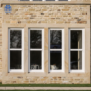 Tùy chỉnh kích thước 36x60 chất lượng cao màu đen nhiệt nhôm ba men cửa sổ đơn và đôi treo cửa sổ cho biệt thự nhà - Product Image 6