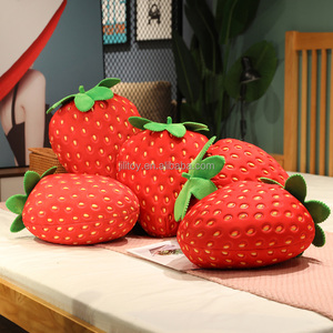 Yangzhou stuff fragola peluche cuscino basso moq personalizzato frutta verdura giocattolo per bambini farcito peluche cuscino per bambini - Product Image 6