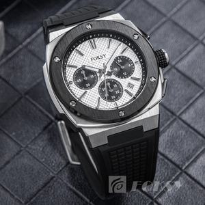 Reloj cronógrafo de moda de negocios deportivo de lujo, esfera analógica, correa de silicona resistente al agua de cuarzo, reloj de mano japonés con logotipo personalizado - Product Image 5