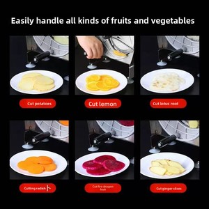 Trancheuse commerciale entièrement automatique <span class=keywords><strong>et</strong></span> manuelle pour citrons, coupe-frites ultra-minces <span class=keywords><strong>et</strong></span> coupe-fruits pour légumes <span class=keywords><strong>et</strong></span> oignons - Product Image 5