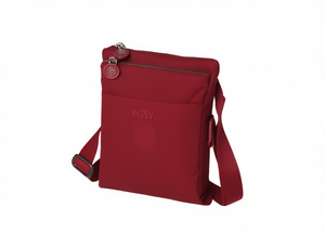 Borsa a tracolla in nylon con doppia chiusura e tasca frontale con cerniera, per uso quotidiano, adatta a tutte le stagioni - Product Image 1