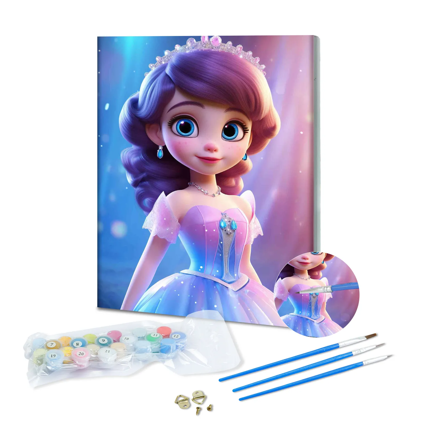 Best Seller artes y artesanías hermosa princesa con exquisito Paquete de regalo decoración del hogar fácil de hacer Diy Kit de pintura de diamantes