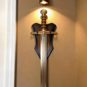 Soporte de Pared de <span class=keywords><strong>Madera</strong></span> con Forma de Escudo para Exhibición de Objetos Coleccionables, Soporte de <span class=keywords><strong>Madera</strong></span> para Decoración - Product Image 5