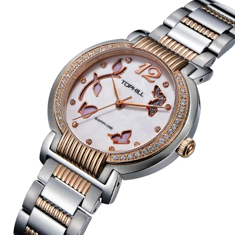 Tophill Exclusive Custom High End Quartz Watches For Women In 2022 With Swiss Quartz Movement And Stainless Steel Material