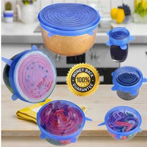 Coperchio in Silicone Riutilizzabile Ermetico con Coperchi Elastici in Bambù per Cucina, Contenitori e Alimenti - Product Image 3