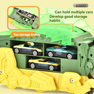 Camion de transport de voitures de dinosaure à prix réduit avec pliable se transforme en animaux <span class=keywords><strong>T</strong></span>-<span class=keywords><strong>rex</strong></span> debout avec jouet moulé sous pression - Product Image 5