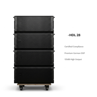 HDL 28 Système de sonorisation professionnel pour scène et concert, enceinte 200W en bois, Line Array actif avec fonction passive pour église