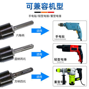 Fuxin Hardware Wood Splitting Auger <b>Bit</b> 32mm Shank 139mm Length For Masonry <b>Drilling</b> - Product Image 5