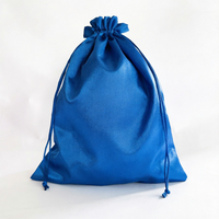 Sac à cordon en satin avec logo personnalisé, emballage cadeau en soie de luxe, pochette colorée pour perruque, bijoux, accessoires de cosplay, sac de rangement