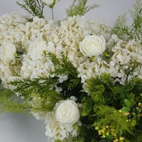 NINI Vente en gros de fleurs artificielles blanches et vertes, décoration d'arche florale haut de gamme pour mariage