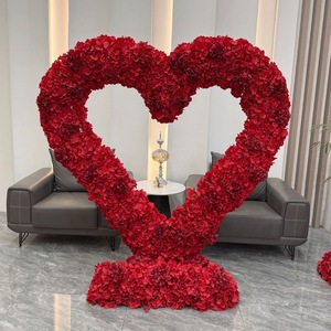 Arco de flores azul con forma de corazón, arco de rosas para decoración de eventos. - Product Image 5