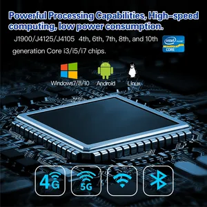 Tela sensível ao toque de 10 pontos sem ventilador para windows linux, tela industrial de 13,3 polegadas IP65 integrada com painel tudo em um, tablets para PCs