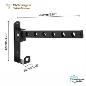 YCX Flat Iron Connector <b>Bracket</b> <b>Black</b> Oxide Finish 90 Degree Foldable for Space Saving Home Installation Hardware - Product Image 3
