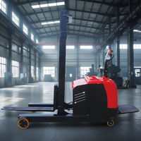 Forklift Stacker Jichuan Berkualitas Baik Tanpa Kaki, Pengangkat Hidrolik Otomatis Kecil, Counterbalance Forklift Stacker Baru Garansi 1 Tahun