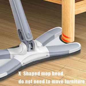 360 utensili domestici auto-strizzatura <span class=keywords><strong>X</strong></span>-tipo di mocio piatto pieghevole in acciaio con testa in ciniglia a mani libere <span class=keywords><strong>X</strong></span> forma di mocio magico - Product Image 5