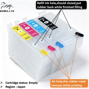 <span class=keywords><strong>Cartouche</strong></span> <span class=keywords><strong>d</strong></span>'<span class=keywords><strong>encre</strong></span> rechargeable vide IC76 du Japon avec puce à usage unique pour imprimantes Epson PX-S5040 PX-M5040F PX-M5041F PX-M5081F PX-M5080 - Product Image 2