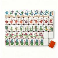 Set Mahjong Akrilik Pelangi 7 Lapis Mewah, Ubin Lucite Modern Warna-warni 160 Buah, Ramah Lingkungan, Hiburan Portabel