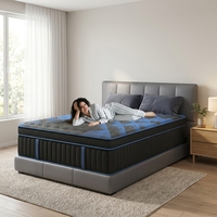 Matelas en mousse à mémoire de forme avec mousse CertiPUR-US et ressorts ensachés pour soulager la pression, compressé sous vide, taille Queen, pour chambre à coucher