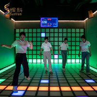 Plateau lumineux interactif multijoueur pour sol, 36 LED, anti-éblouissement, avec contrôle de sensibilité intelligent, pour fitness intérieur