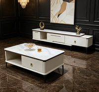 Meubles de salon, table basse et meuble TV, console de télévision rétractable, armoire de rangement moderne