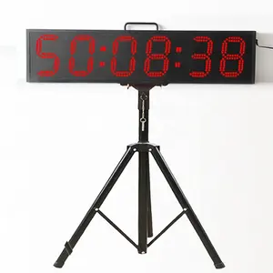 CHEETIE – horloge d'entraînement à LED CP028, chronomètre à Double face à 6 chiffres, horloge de chronométrage de course en plein air avec étui de transport