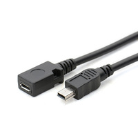 Câble adaptateur convertisseur de charge de données USB 2.0 Mini B femelle vers Micro USB mâle 3A à charge rapide, blindage en cuivre pur tressé