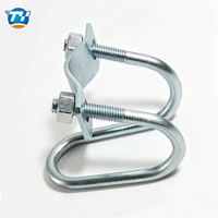 Collier de serrage croisé double en U, stock usine, multi-tailles, pour structure en acier, connexion de tubes ronds