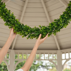 Artificial Green Leaf Hanging Garland Decorative Floral <b>String</b> for Wedding Backdrop Festival Home <b>Garden</b> Decoration - Product Image 3